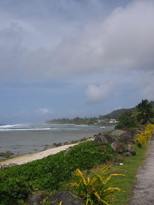 Coastal view of Rarotonga
