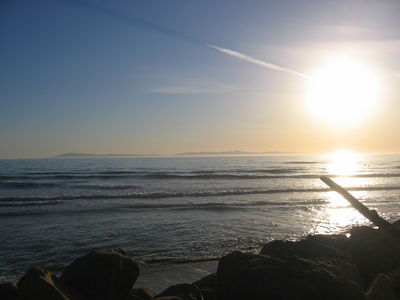 Before sunset, California coast
