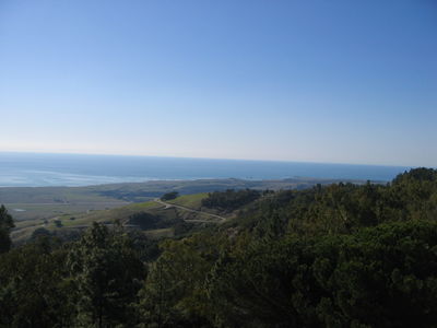 View of the coast from Hearst Castle, California
