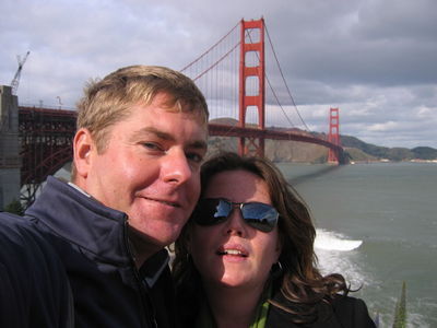 Nigel and Vic at the Golden Gate Bridge
