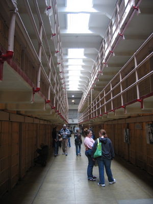 Cellblock in Alcatraz
