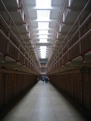 Cellblock in Alcatraz
