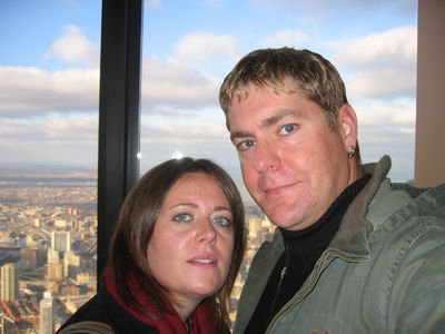 Vic and Nigel at the top of the Sears Tower, Chicago
