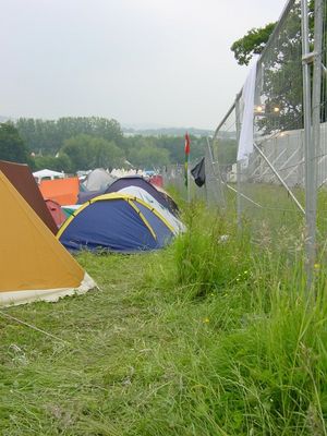The two fences from our tent in the Dragon Field
