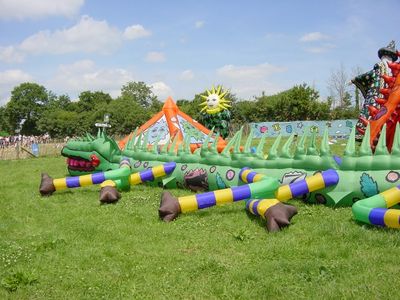 Inflatables, near the Theatre Tent
