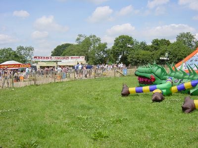 Inflatables and entrance to the Acoustic area.
