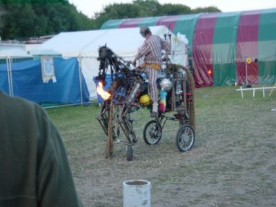 Warrior on flaming steed, Lost Vagueness, Glasto 2003
