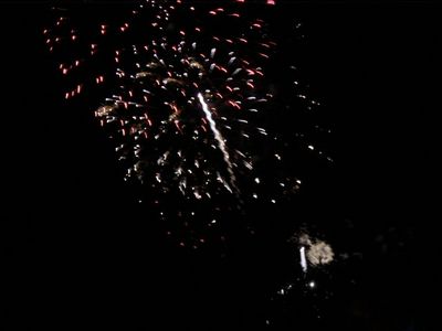 Fireworks on Sunday night, Glastonbury 2003
