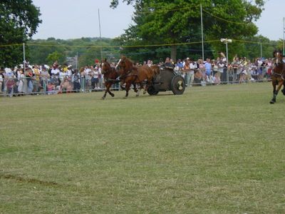 Racing past the crowds in Brockwell Park
