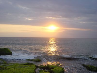 Sunset from Tanah Lot beach

