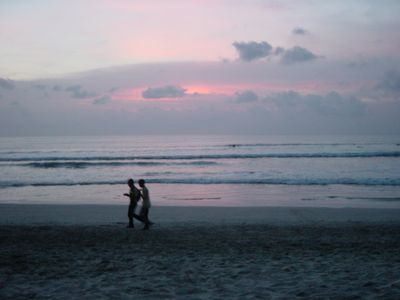 Kuta Beach after sunset

