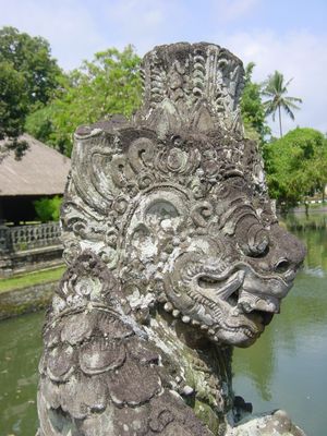 Stone carving at Mengwi
