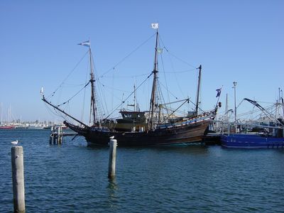 Ship in Fremantle marina
