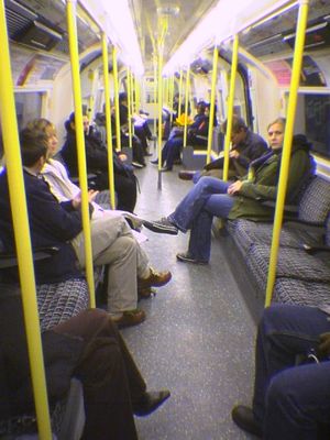 Inside a London Underground Tube train
Northern Line - 9th Jan 2004
