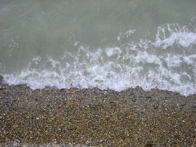 Waves breaking on pebbles, Brighton
