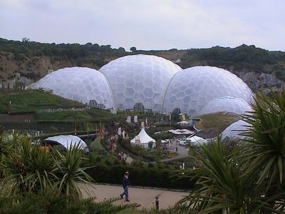 Eden Project in the rain