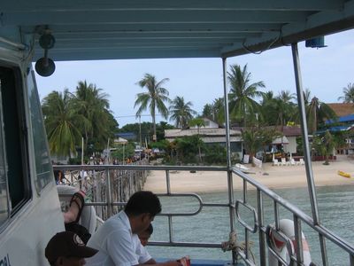The Haad Rin Queen ferry from Big Buddha beach to Haad Rin on Koh Phangan
