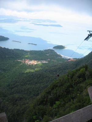 View from the top of the cable car ride in Langkawi
