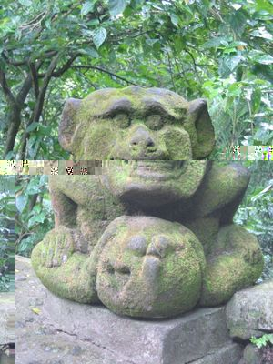 Stone carving, Monkey Forest, Ubud
