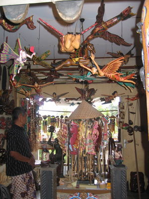Wood-carving shop, Ubud Market
This is where we bought a couple of hanging carvings (a dragon and fairy) and a Barong Pig mask
