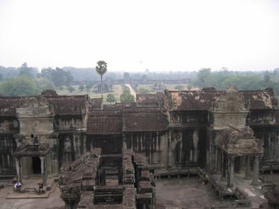 View from central tower of Angkor Wat
