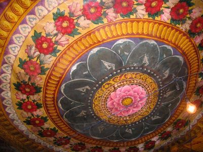 Ceiling decoration at Temple at Aluwihare
