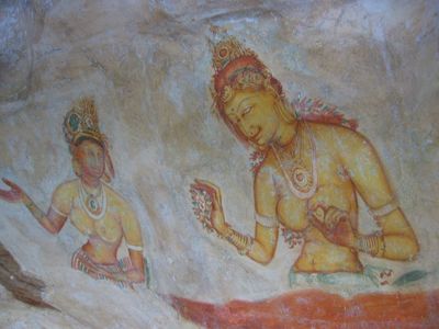 Rock painting (Fresco) at Sigiriya
