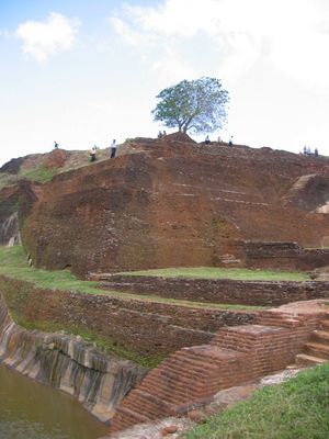 Palace ruins at the top of Sigiriya
