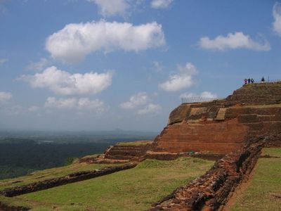 Palace ruins at the top of Sigiriya

