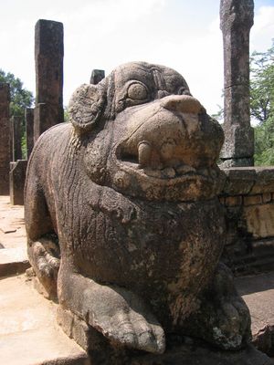 Fierce creature at Polonnaruwa

