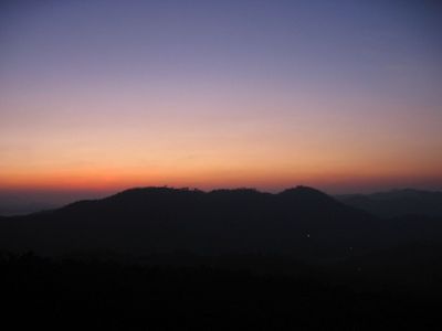 Sunset, Green View guesthouse, Elkaduwa nr Kandy
