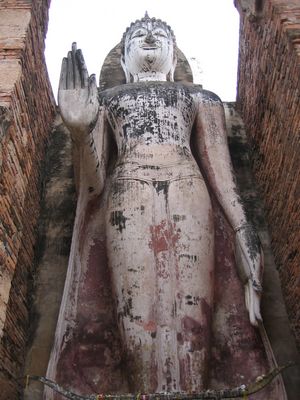 Standing Buddha image at Sukhothai
