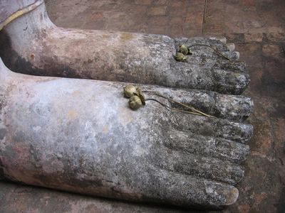 Feet of the Buddha image, Sukhothai
