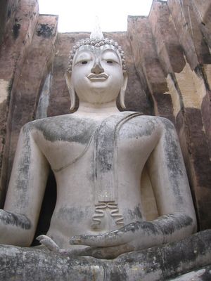 Huge seated Buddha, Sukhothai
