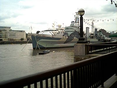 HMS Belfast on the river Thames
