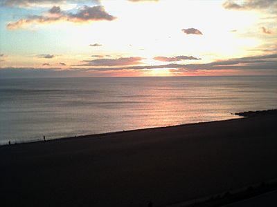 Brighton seafront at sunset
