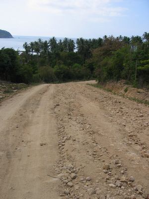 View of the "road" to Coral Bay bungalows, Chaloaklum, Phangnan
