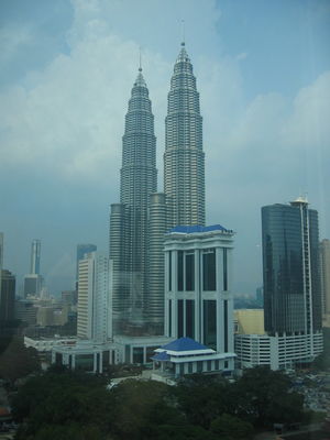 Petronas Towers, KL
From our hotel window (17th floor of the Renaissance Hotel)
