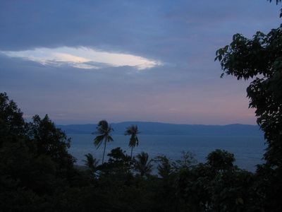 View from our balcony on a balmy evening on Koh Phangan
