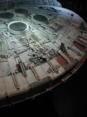 Close-up of Millenium Falcon model
At the Star Wars exhibition at the Museum of Science in Boston
Keywords: Star Wars Boston