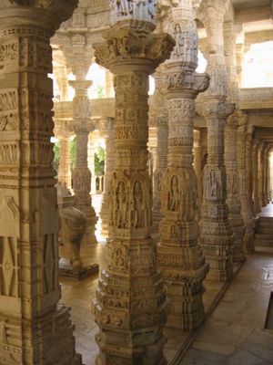 Inside the Jain temple
