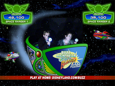 Nigel & Vic on Buzz Lightyear's AstroBlasters - Disneyland
