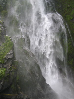 Waterfall at Milford Sound
