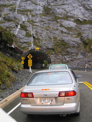 Milford Sound entrance to the Homer Tunnel
