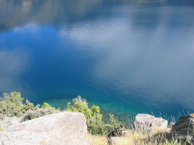 Clear blue water at Lake Wakatipu, near Queenstown, New Zealand
