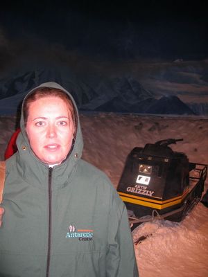 Vic in the Antarctic Centre's Storm Room
