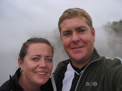 Vic and Nigel at Craters of the Moon, Taupo

