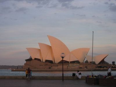 Sydney Opera House at sunset, on the day we arrived in Sydney
