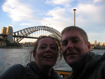 Vic and Nigel at Sydney Harbour bridge
Taken on the Manly ferry again
