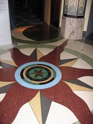 Floor of the foyer, The King's Cinema in The Powerhouse Museum, Sydney
